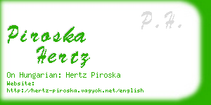 piroska hertz business card